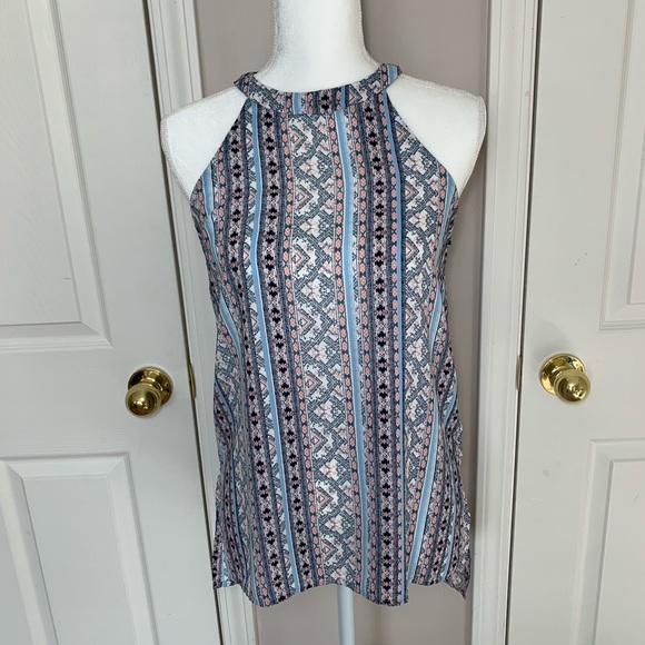 Paper Crane Tops - Paper Crane multi colored sleeveless blouse size S